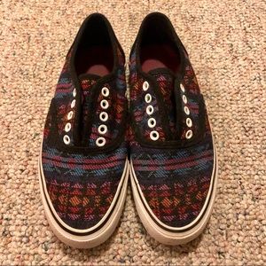 Colorful Converse like fabric lace-less sneakers